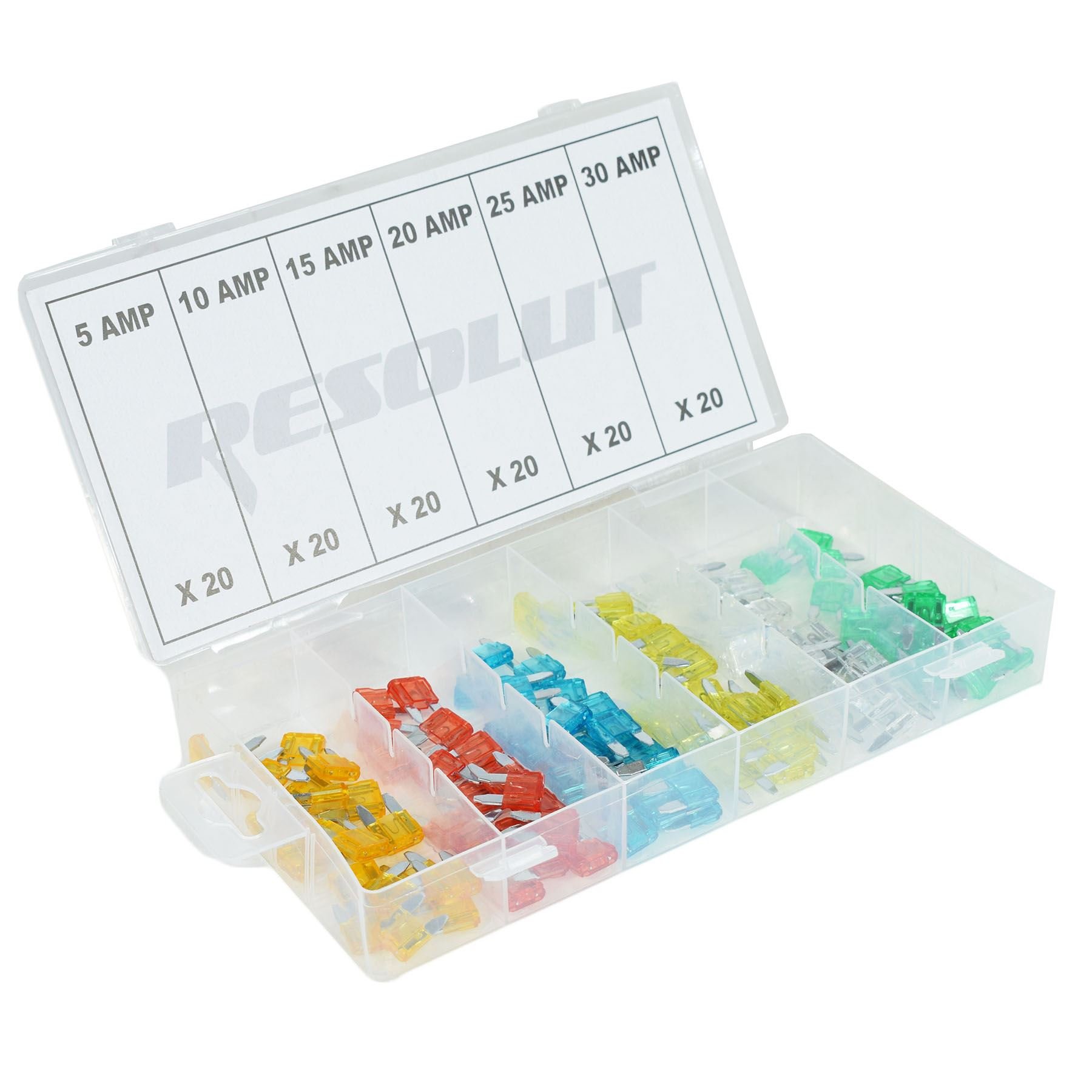 120pc Mini Car Blade Standard Assortment Automotive Auto Fuse Fuses 5-30 Amp