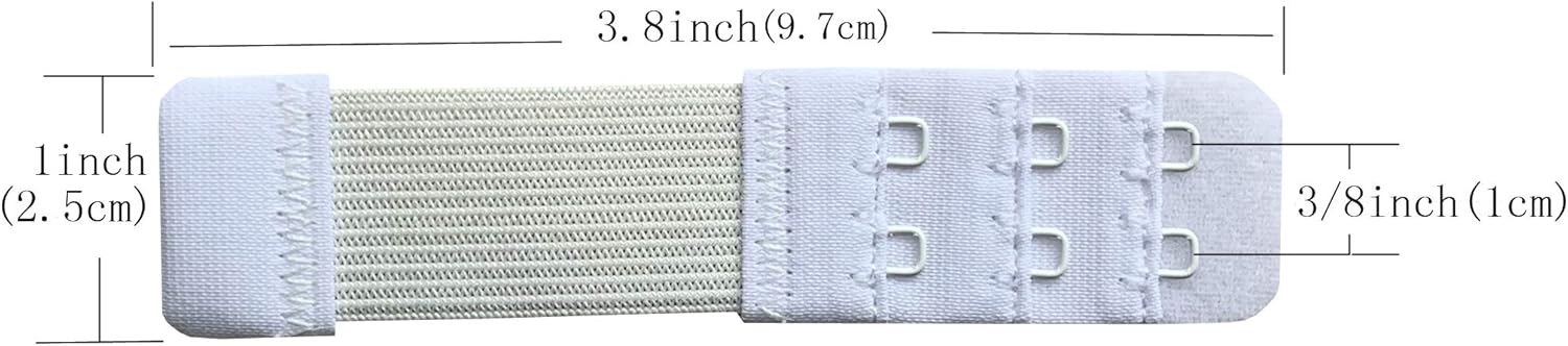 Women Pack of 3 Soft Comfortable 2 Hooks Bra Extender - Image 2