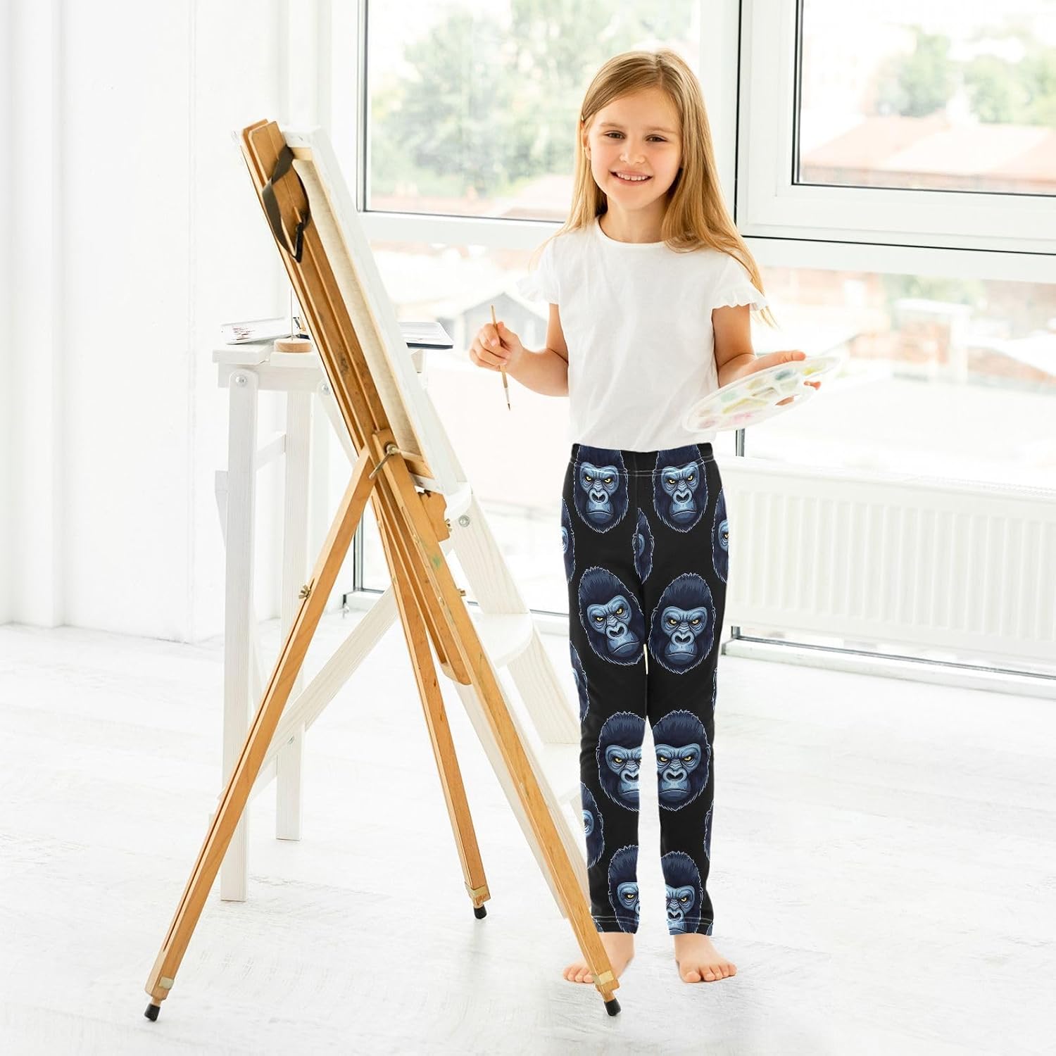 Dance Leggings for Girls Gorilla Head