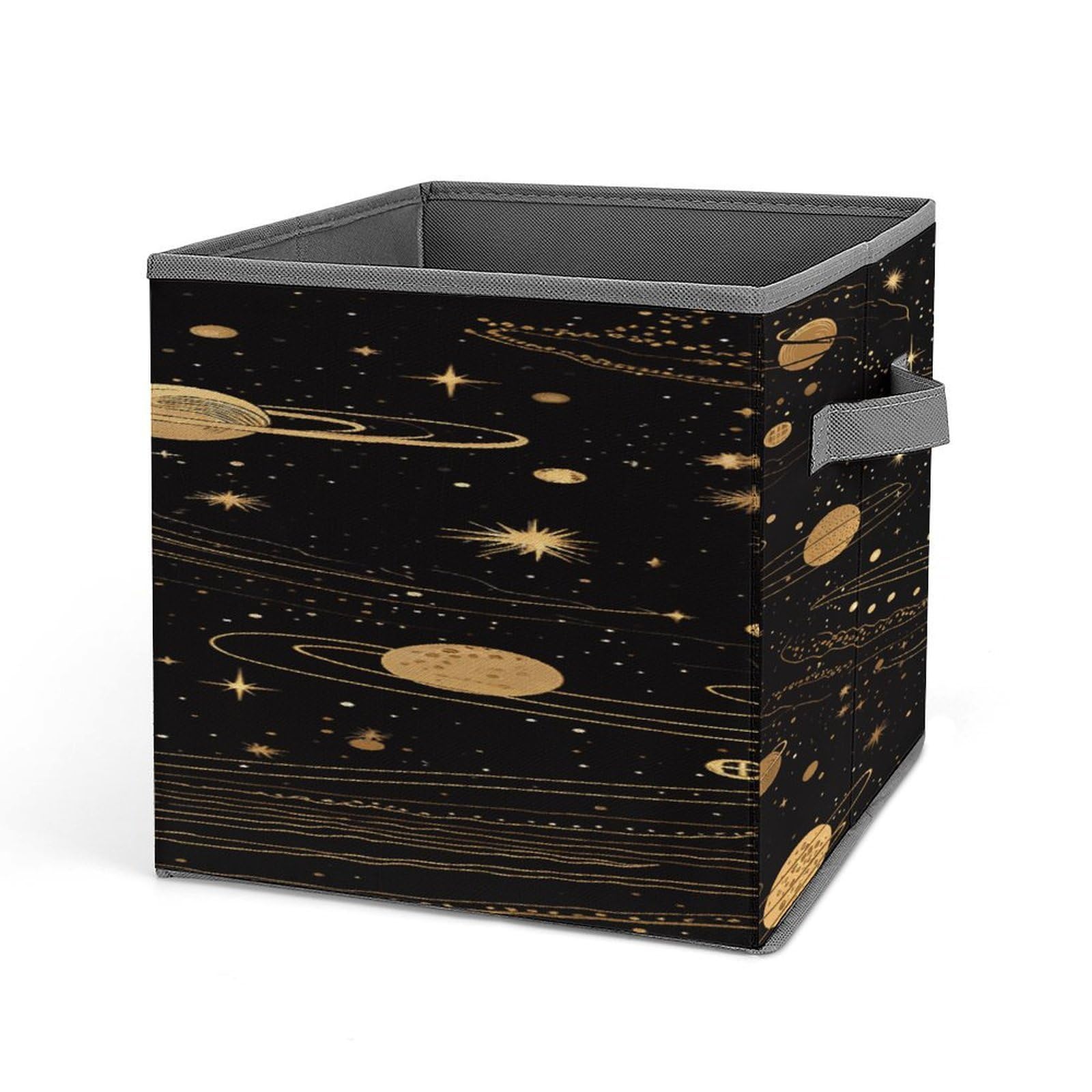 Fekiloot Style Gold And Silver Space Themed Storage Bins Storage Baskets