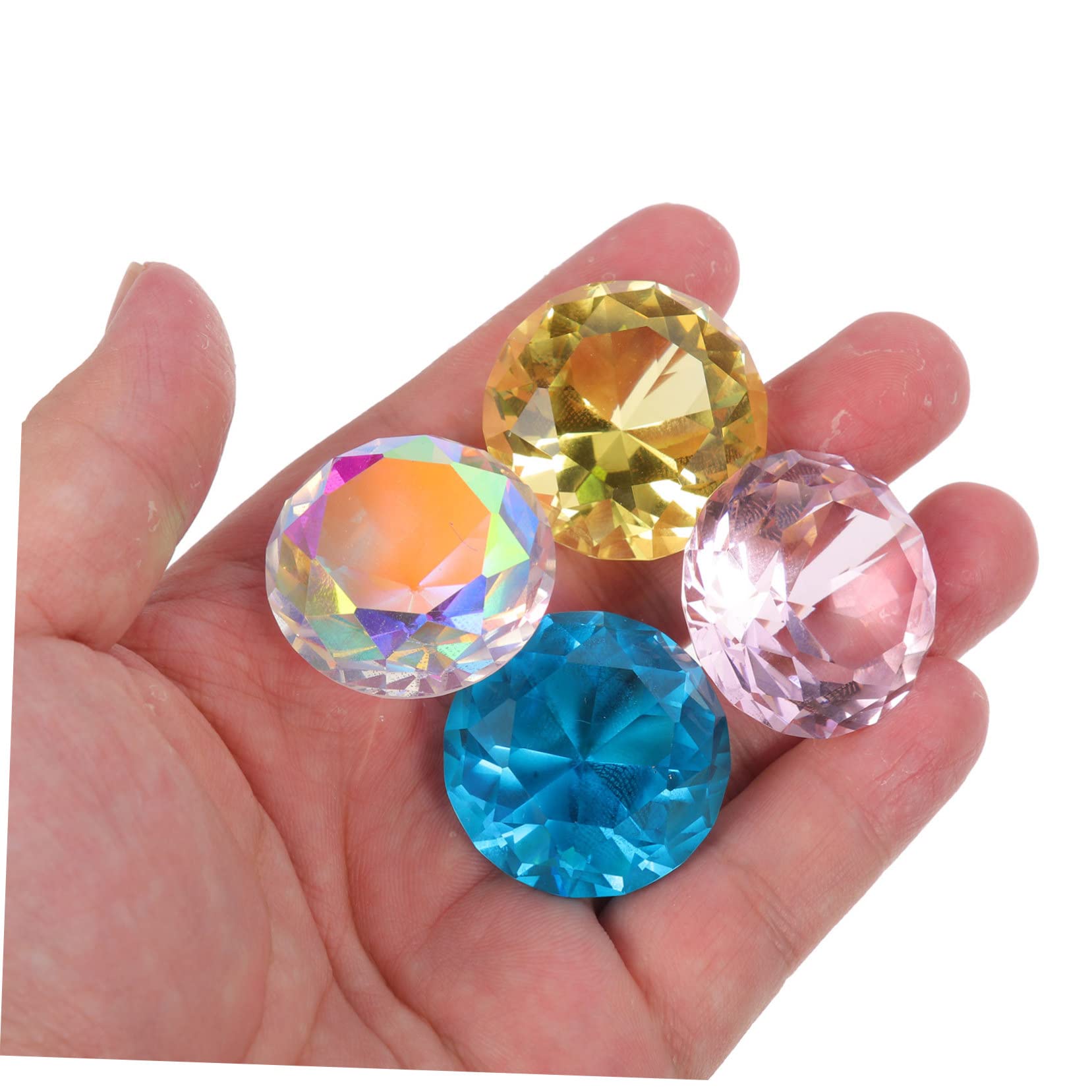 SHINEOFI Diamanti Decorativi Funzione Riempitivo 30mm 12 Pezzi in Vetro Trasparente per Decorazioni Matrimonio e Centrotavola Outdoor per Vasi e Sfondo Fotografico