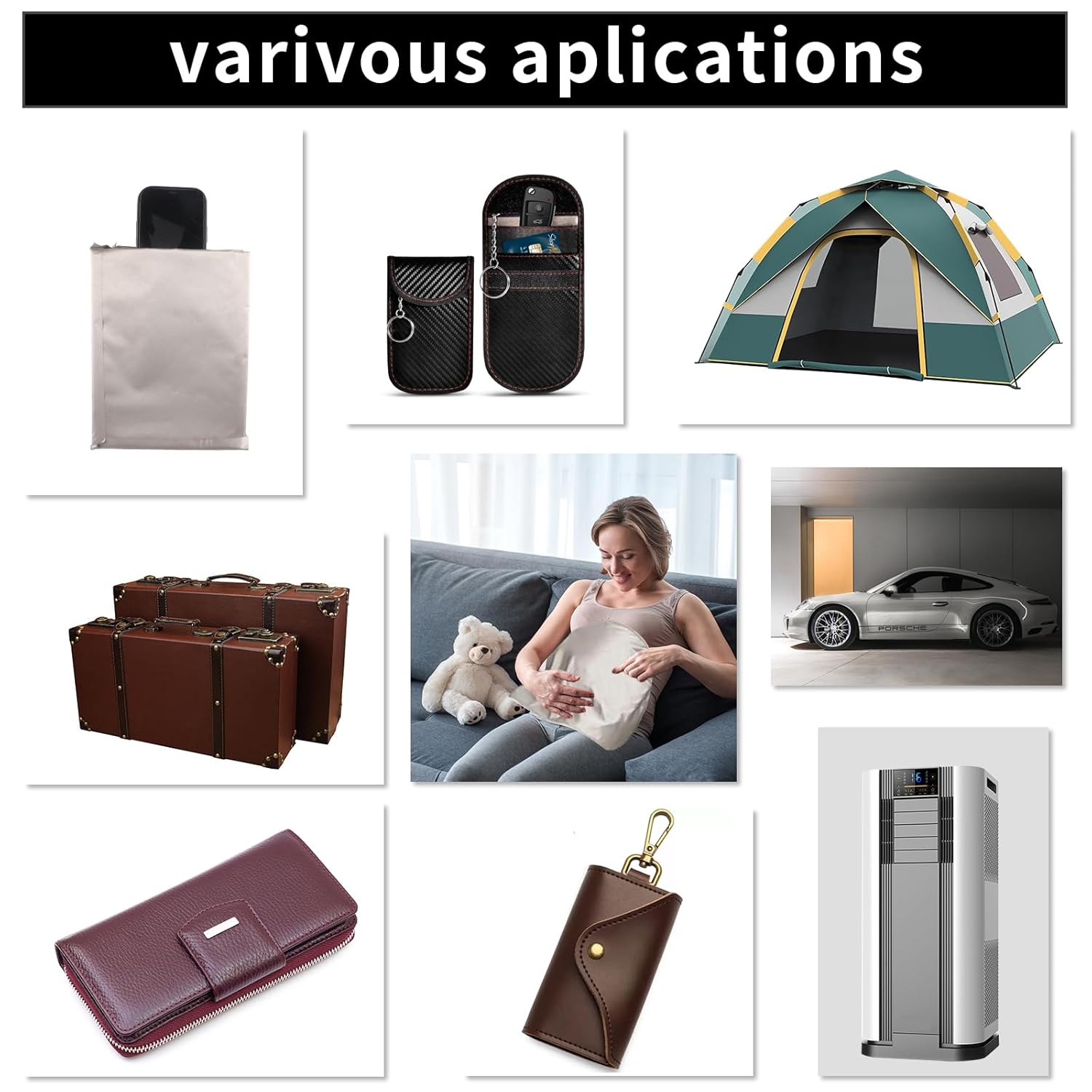 Faraday Fabric，(43" W × 108" L Fabric + 300" L Tape)，Faraday Fabric EMP Proof Military Grade，Faraday Cloth can Block Cellular Signals,WiFi, Bluetooth, GPS, and RF Signals