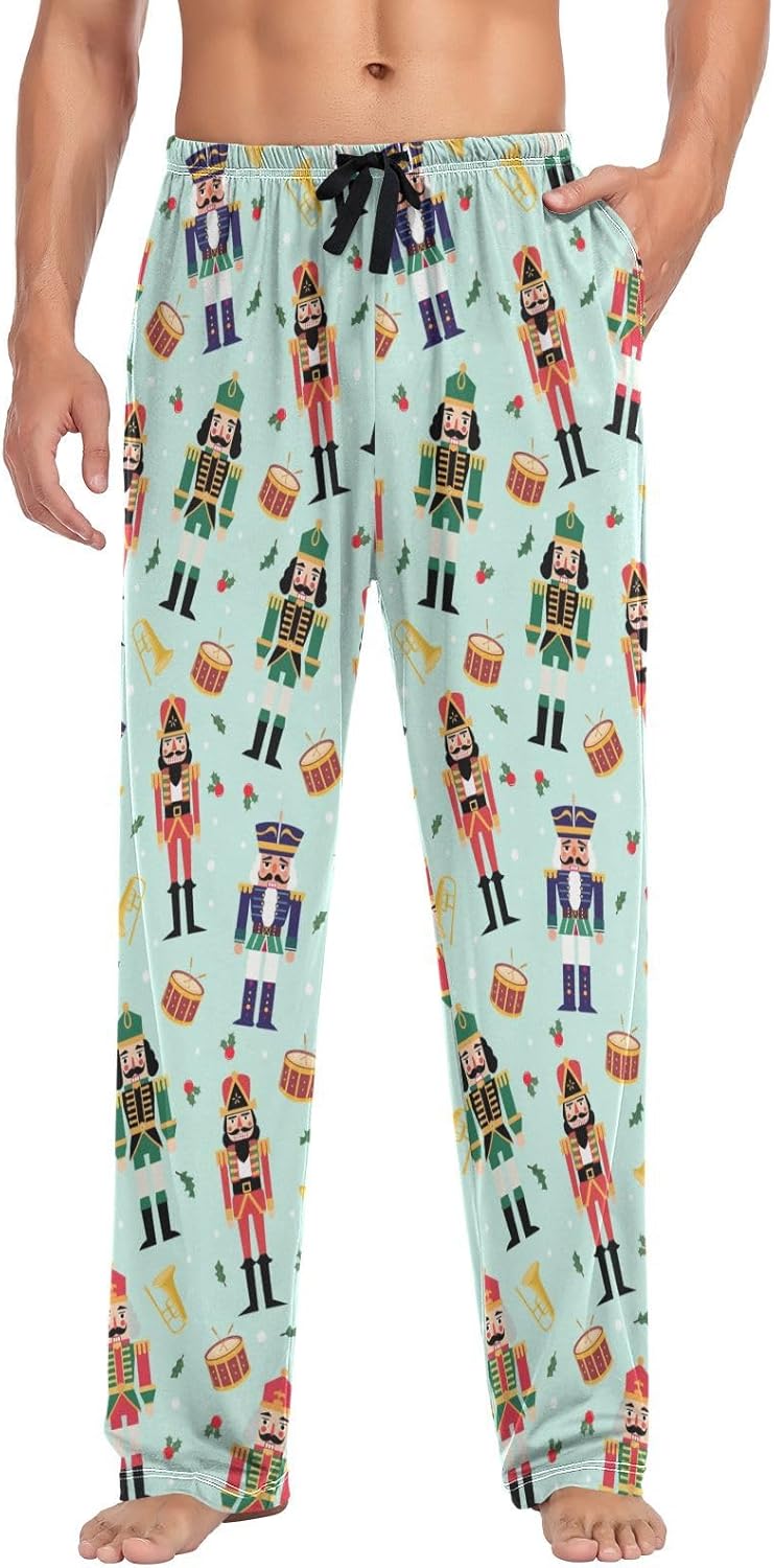 Men's Pajama Pants Casual Sleepwear Breathable Pjs Bottoms with Pocket Drawstring S - Image 3