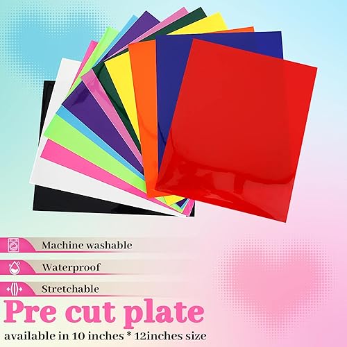 Miniatura 9 de Whaline Vinilo de transferencia de calor de soplo pastel 3D, 12 hojas de 12 x 10 pulgadas, 12 colores surtidos, vinilo para planchar en vinilo
