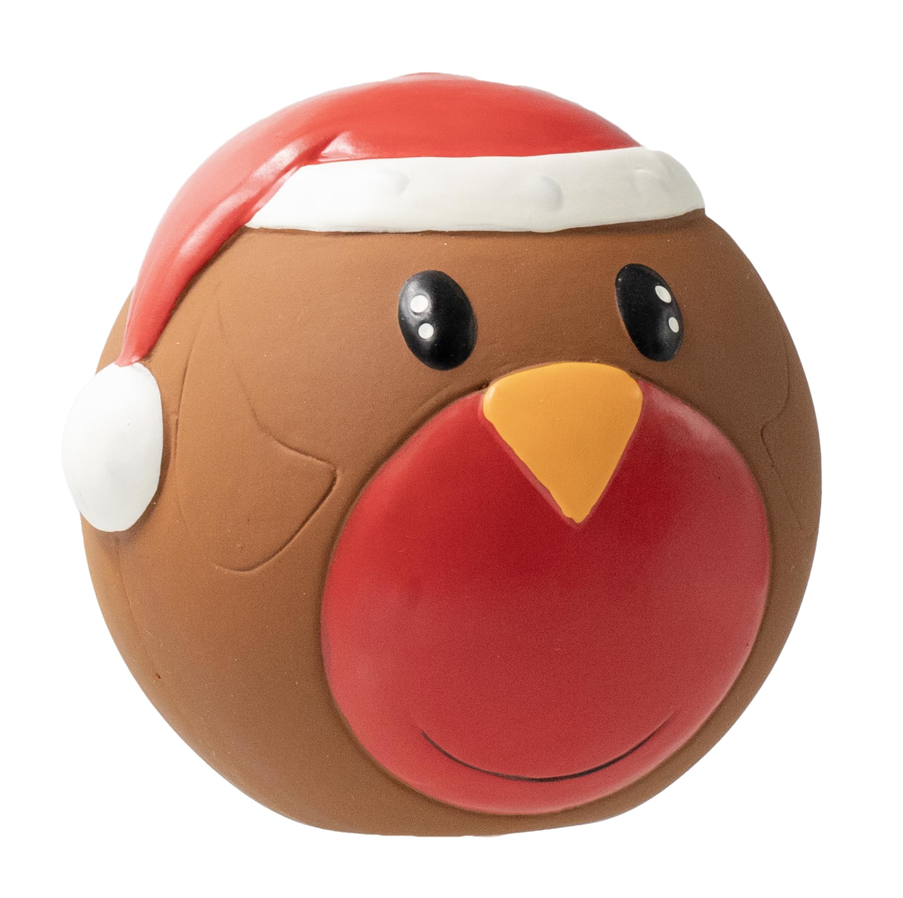 Dog Life Latex Ronda Robin – 10cm Christmas Dog Toy Squeaky Latex Festive Chew & Fetch Toy for Small to Medium Dogs