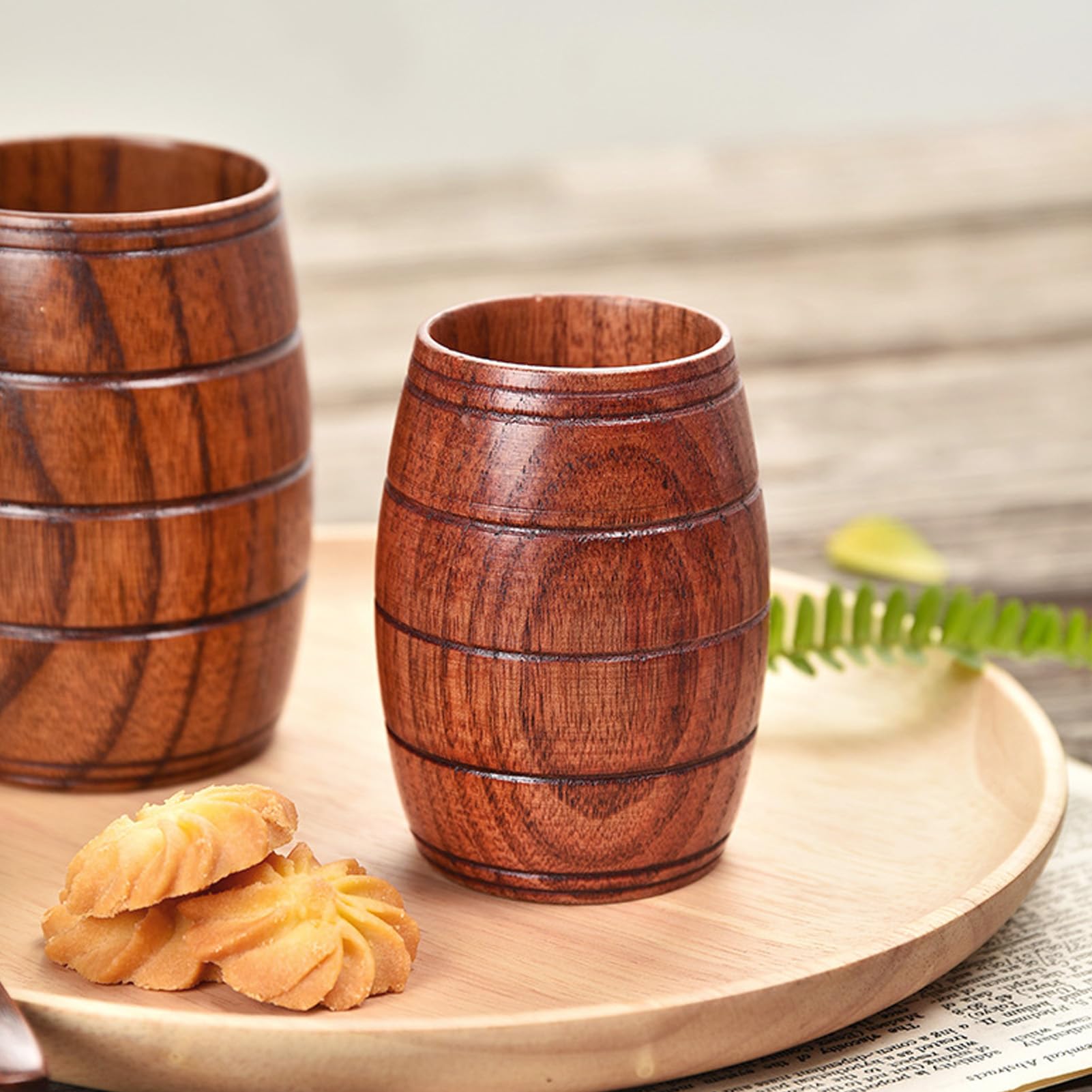 Hout Art deco kopjes Handgemaakt