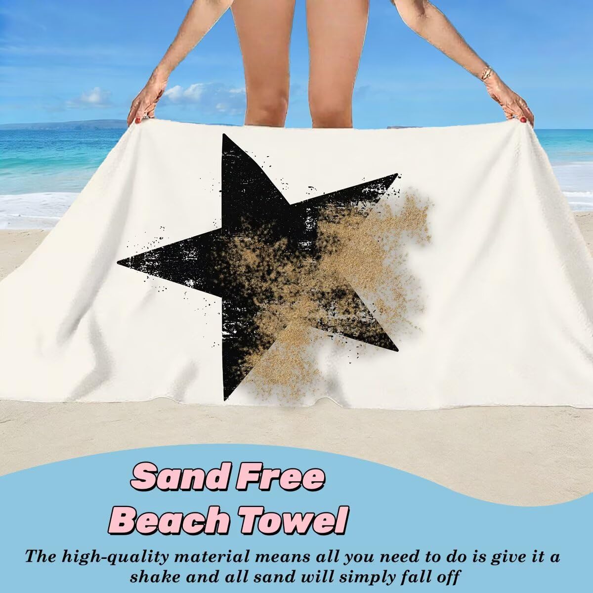 Juego de 2 Toalla Playa Grande 80x160 cm, Secado Rapido Toalla Microfibra Gimnasio, Antiarena Toallas de Playa Simple, Grande Ligera Compacta Toallas Microfibra Mujer Hombre para Viaje Piscina -5080