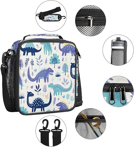 Miniatura 10 de Lonchera portátil para niños y niñas, bolsa de almuerzo con aislamiento reutilizable para fútbol, contenedor de almuerzo lavable, sin BPA, apto para