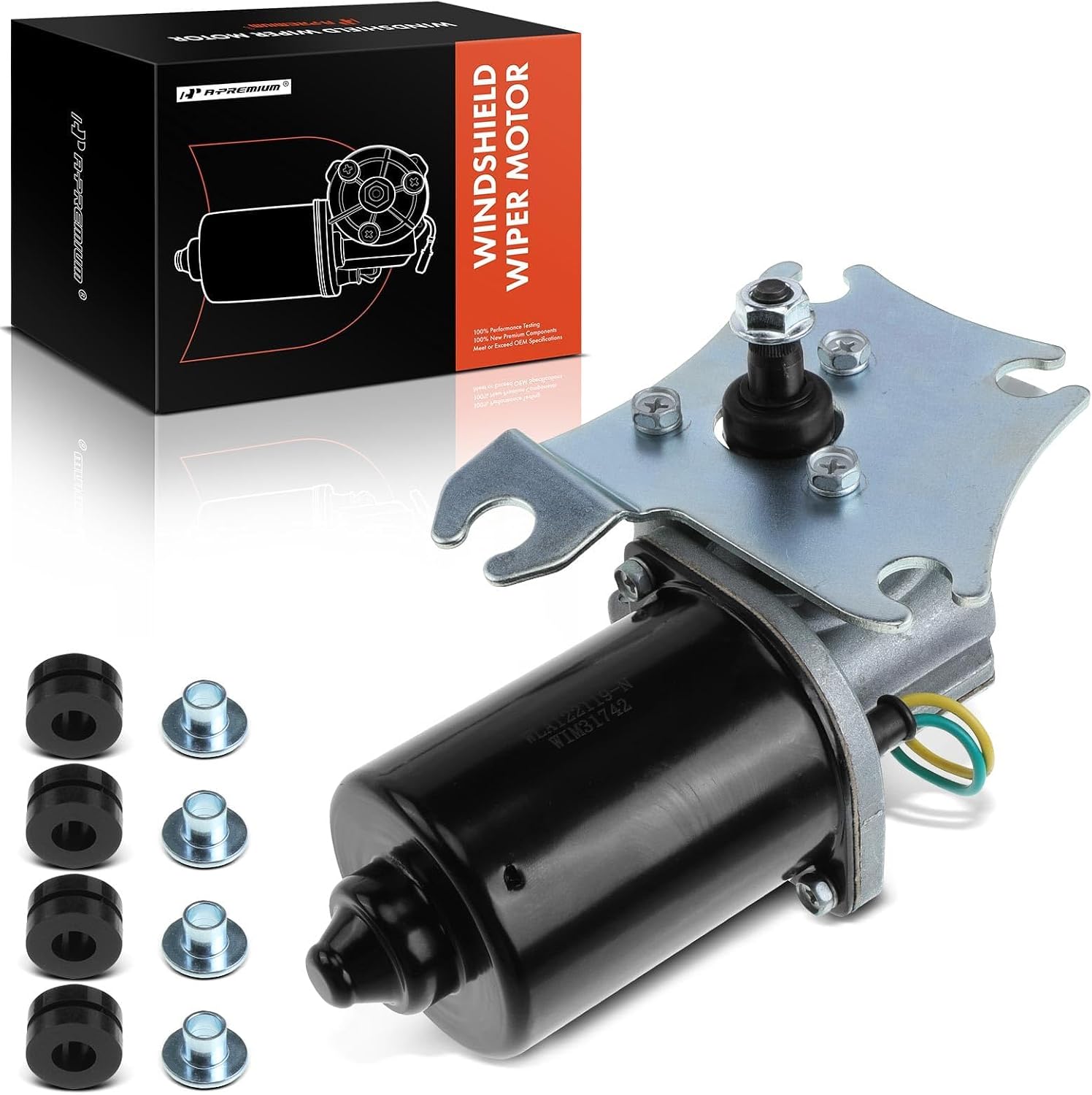 A-Premium Front Windshield Wiper Motor Compatible with Toyota Corolla 1993 1994 1995 1996 1997, 5-Pin, Replace# 8511012820, 8511012830