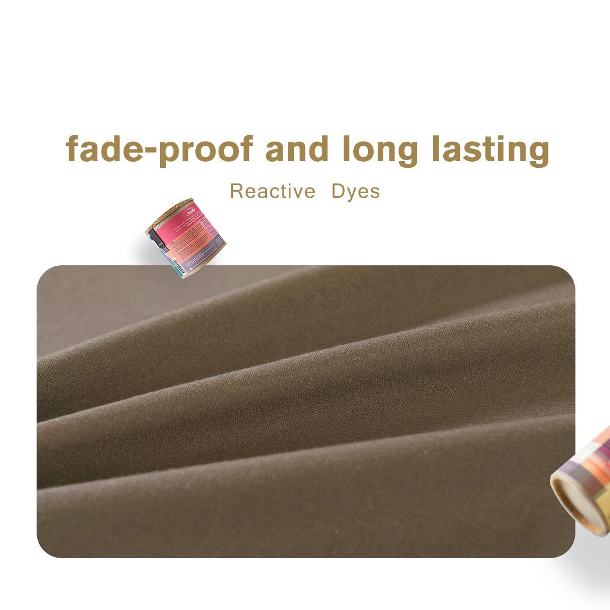 DREAM CARE Waterproof Dust-Proof Mattress Cover for King Size Bed 78x72x6, Lightbrown, Polycotton 2