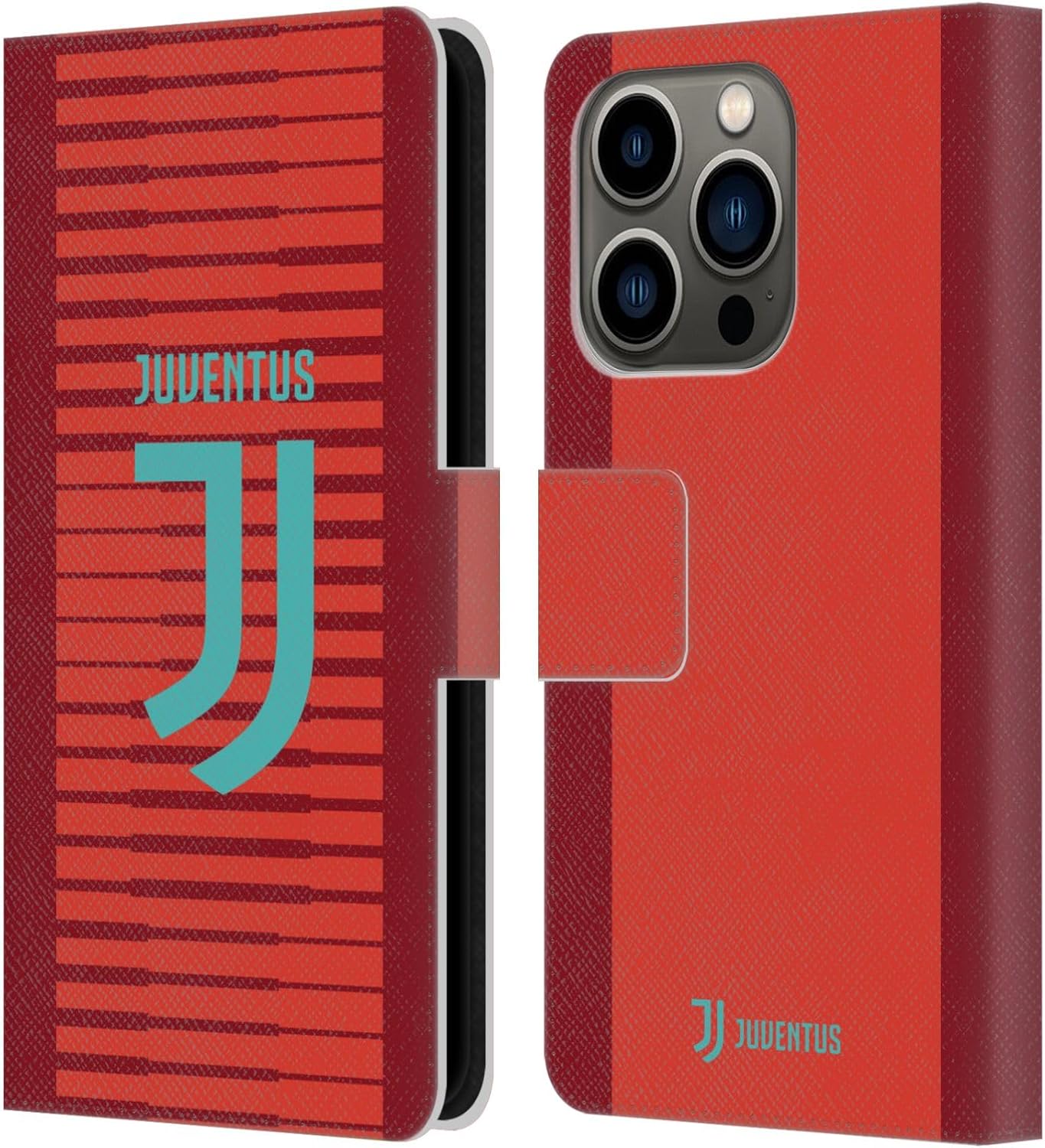 Head Case Designs Officially Licensed Juventus Football Club Third Goalkeeper 2018/19 Race Kit Leather Wallet Case Compatible with Apple iPhone 17 Pro Max