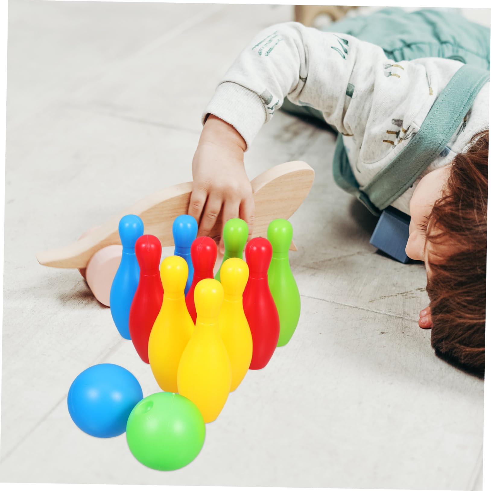 Jeu De Bowling Miniature Pour Enfants – Set De 10 Quilles + 2 Boules Rose Et Ciel, Jouet Éducatif Intérieur/Extérieur Pour Développer La Coordination