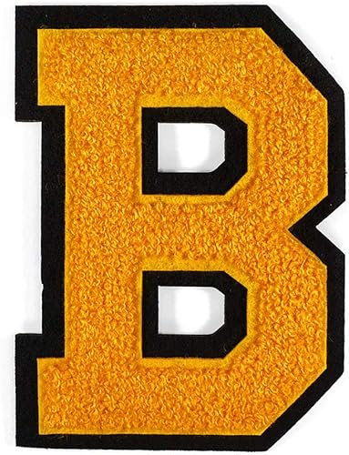 Miniatura 4 de Letra C - Parche universitario del alfabeto termoadhesivo con puntada de chenilla, 4-12 pulgadas, TR-11648 (negroblanco)