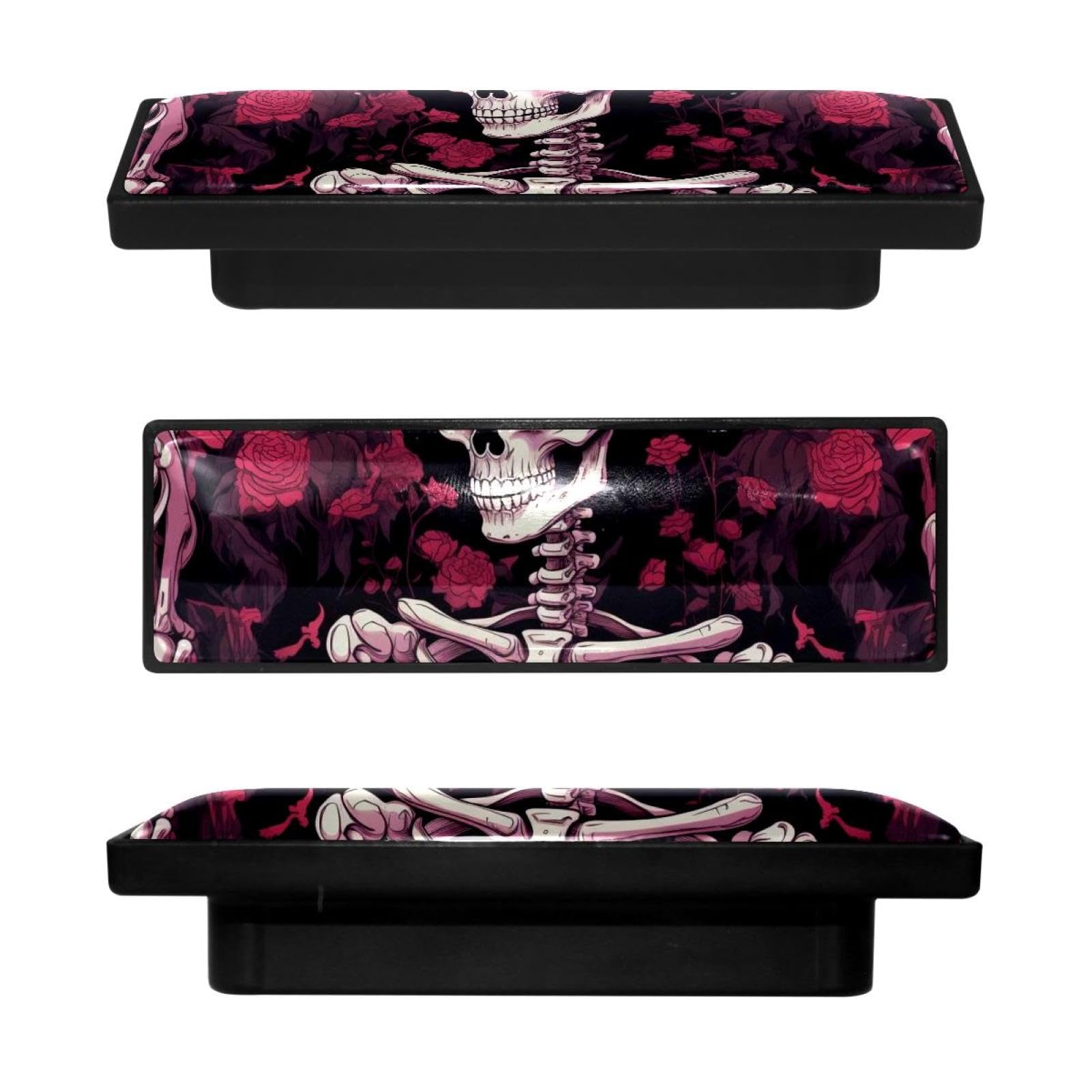 Boutons de placard de cuisine rectangulaires tête de mort pour poignée meuble dressing