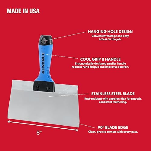 Vista 18 de Cuchillo de cinta de 6 pulgadas con mango Cool Grip II y hoja de acero inoxidable - Advance Equipment MFG Co. Diseño ergonómico duradero