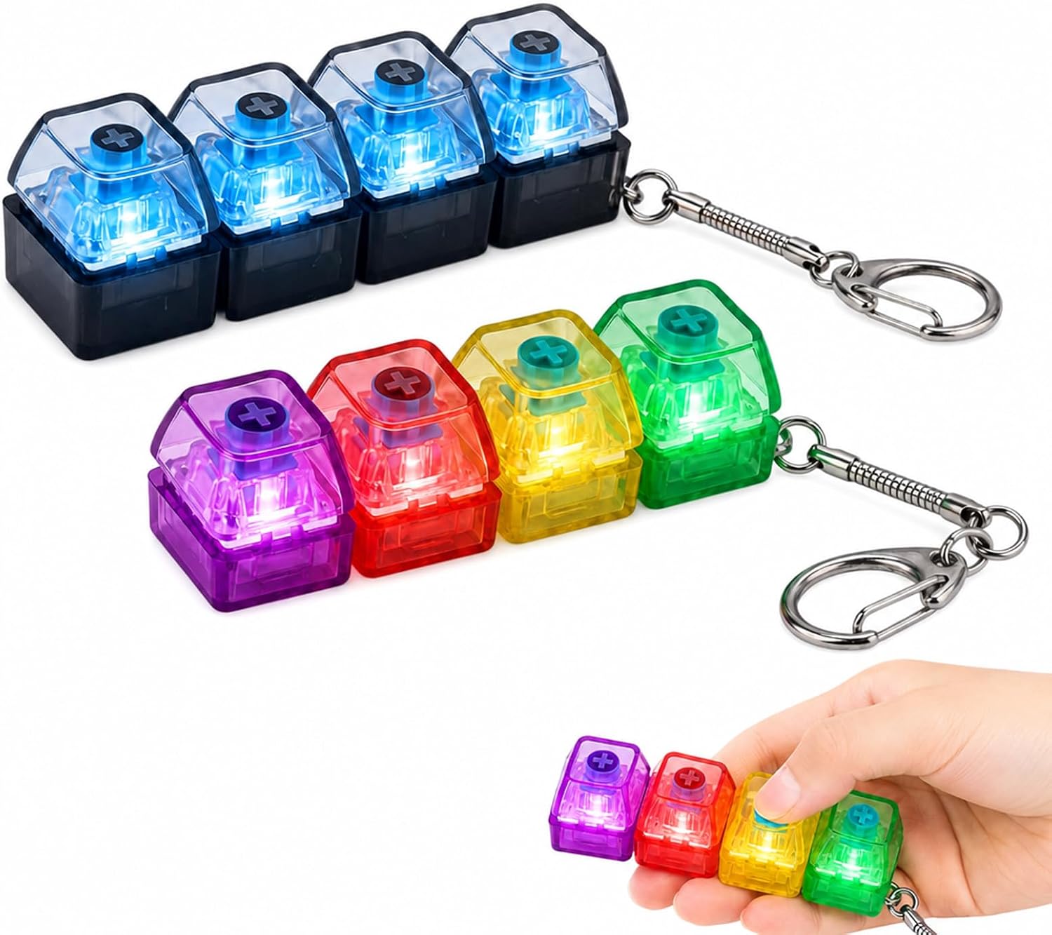 2er Set Tastatur Fidget Fidget Toys Tastatur Stressabbau Spielzeug f r B ro und Schule Transparentes Schwarz Schl sselanh nger