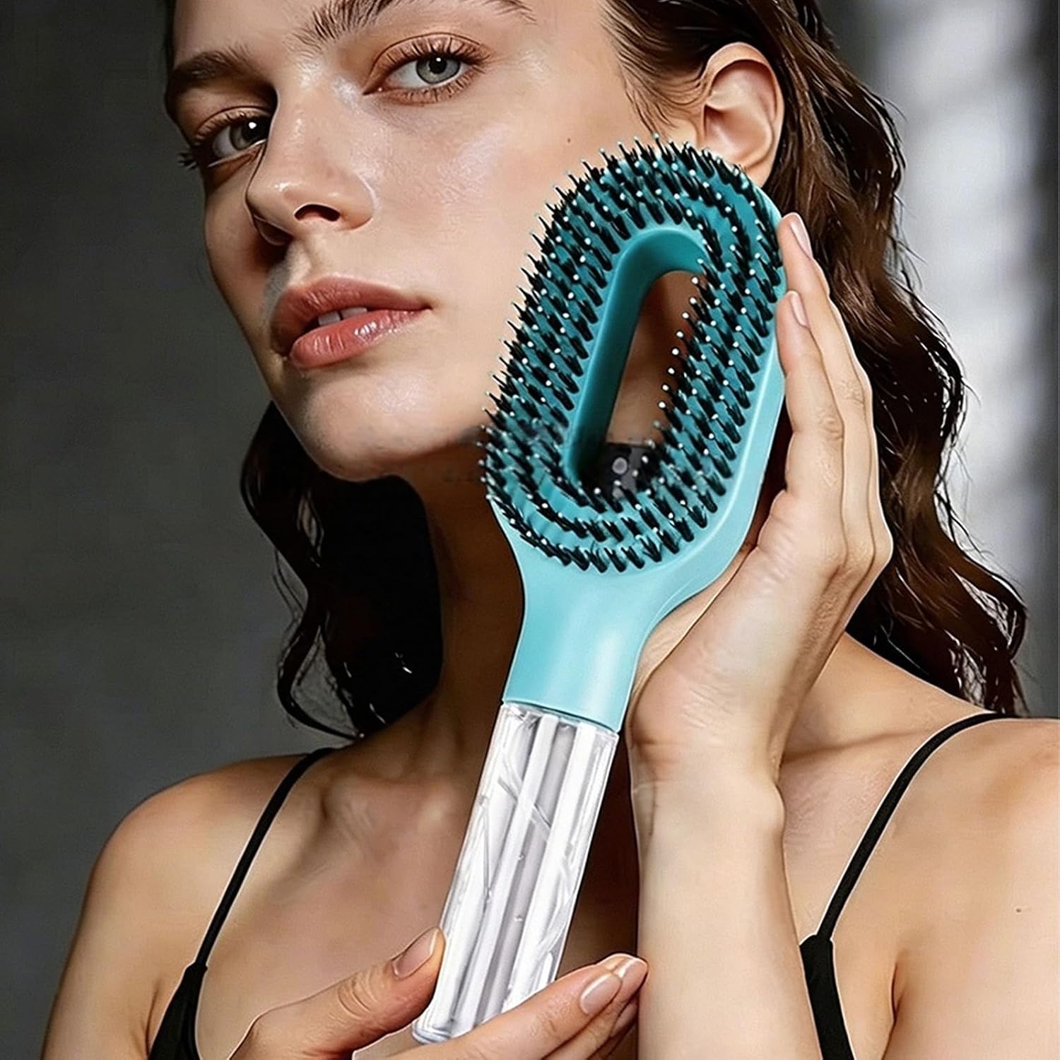 2 in 1 Hair Brush Water Sprayer Hair Comb Detangler Comb