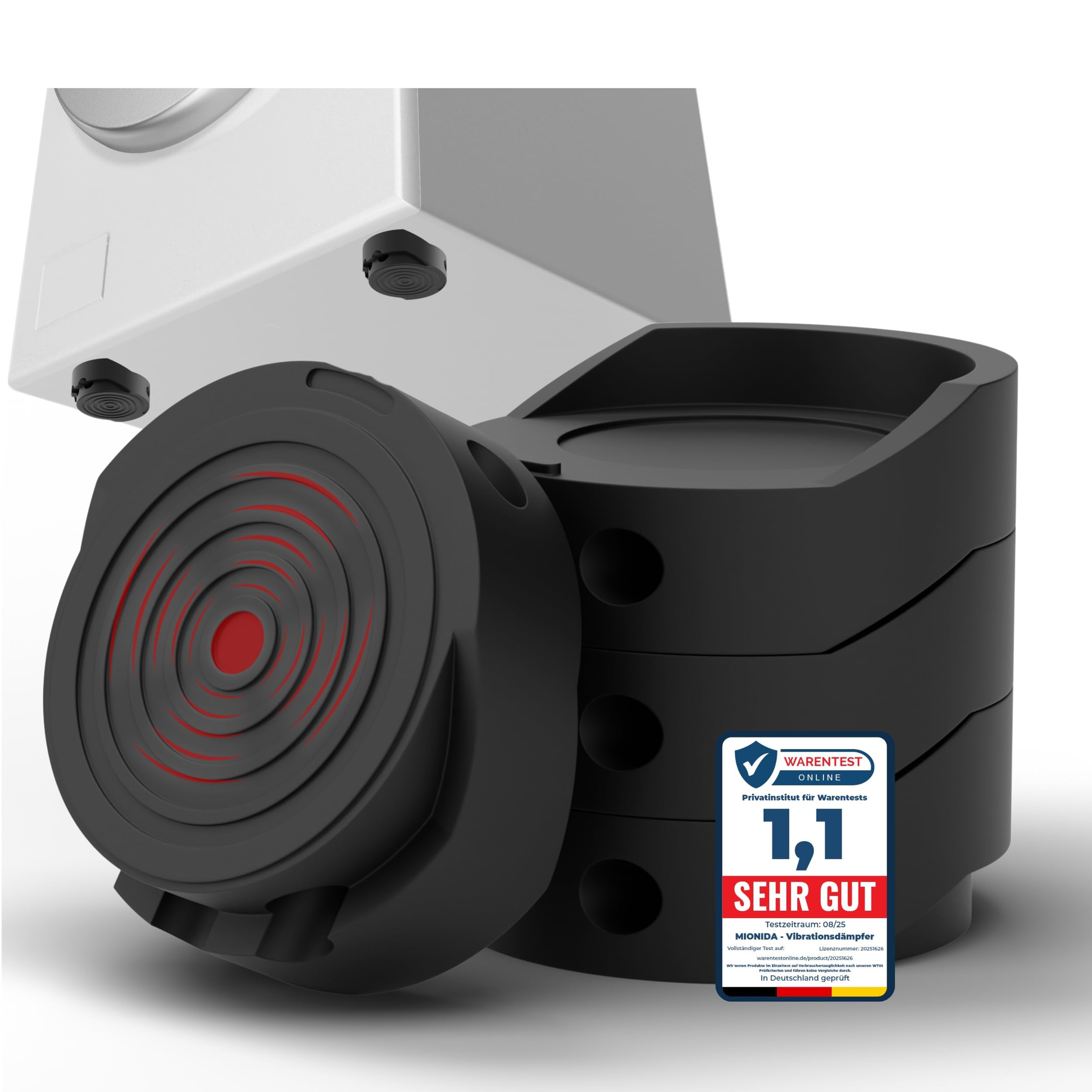 Schwingungsdämpfer Für Waschmaschinen - 4er Set, Stapelbar, Reduziert Lärm & Vibrationen