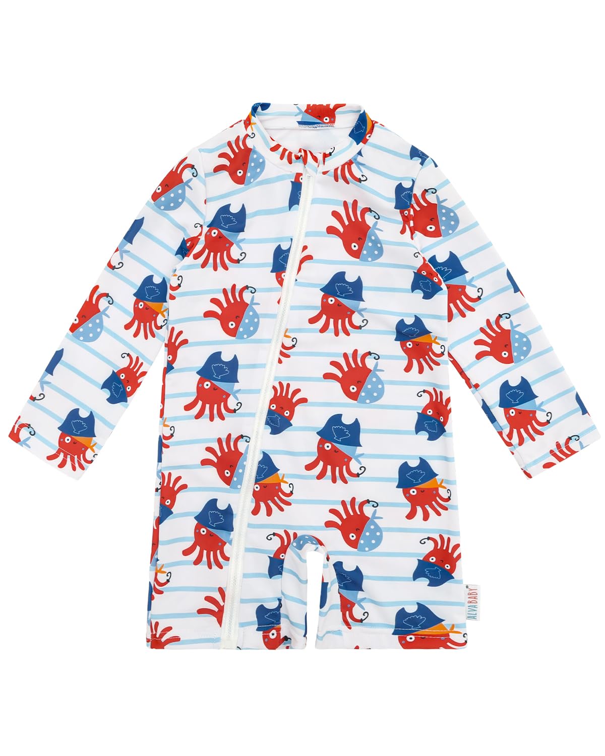 ALVA Baby Boy's One Piece Swimsuit,UPF50+Sun Protection Rash Guard Swimwear