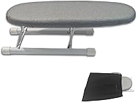 Vista 1 de Mini Ironing Board Tabletop - Portable Folding Small Ironing Board with Black Velvet Drawstring Storage Bag, Compact Travel Iron Board for Sleeves