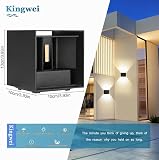 Kingwei Applique Murale Intérieur LED 12 W 4 Pièces Avec Angle de Faisceau Réglable Applique Murale Exterieur Blanc Chaud 3000 K IP65 Lampe Murale Etanche EU791DN - 2