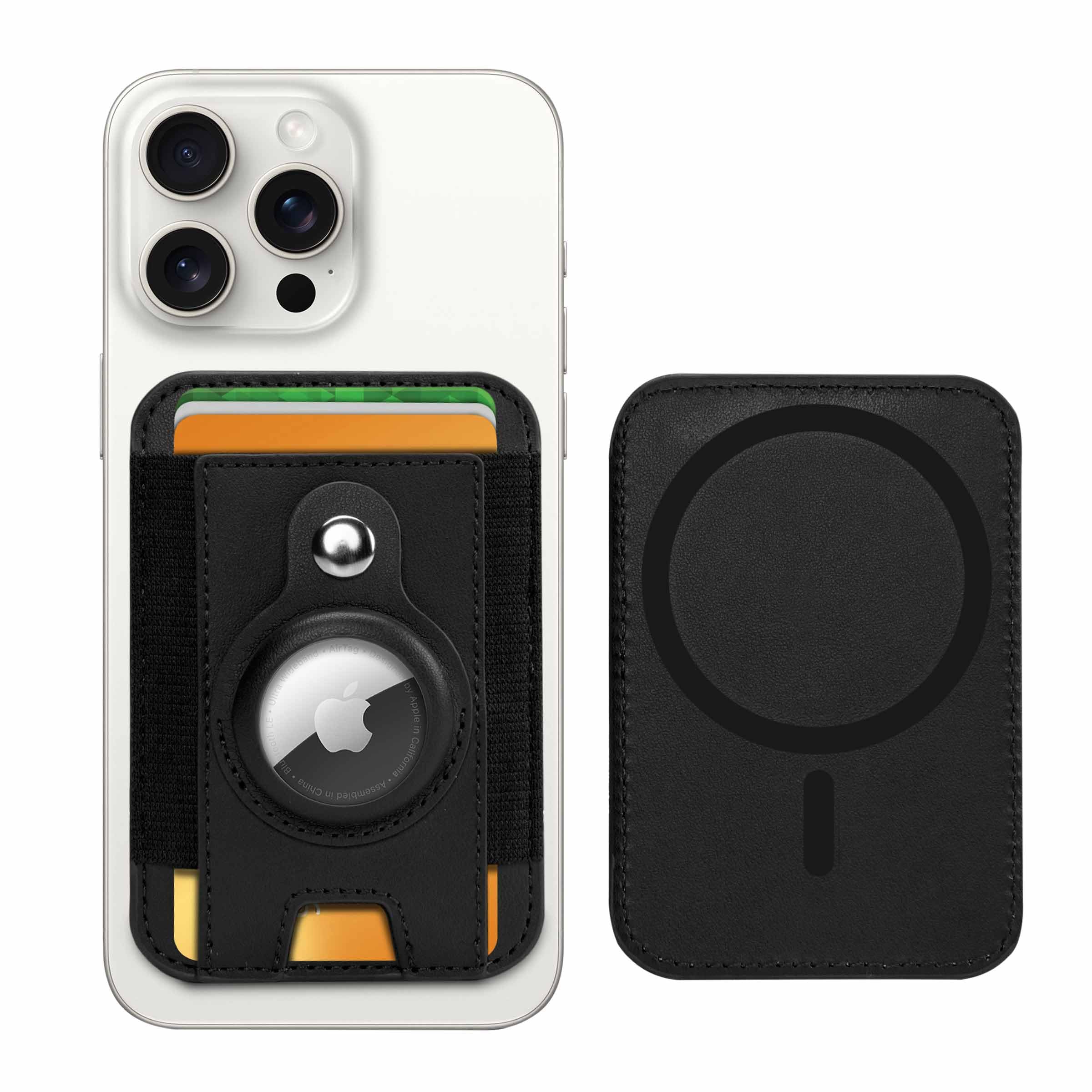 Photo 1 of PureGear Mag AirTag Wallet, Magnetic Wallet with Protective AirTag Holder for iPhone 17/16/15/14/13/12 Series, MagSafe Compatible, Holds Up to 8 Cards, Slim Minimalist, AirTagNot Included (Black)