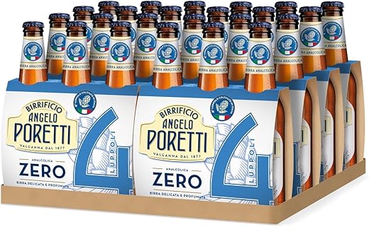 Birrificio Angelo Poretti 4 ZERO.ZERO Hops – 24 Bottles of 330 ml