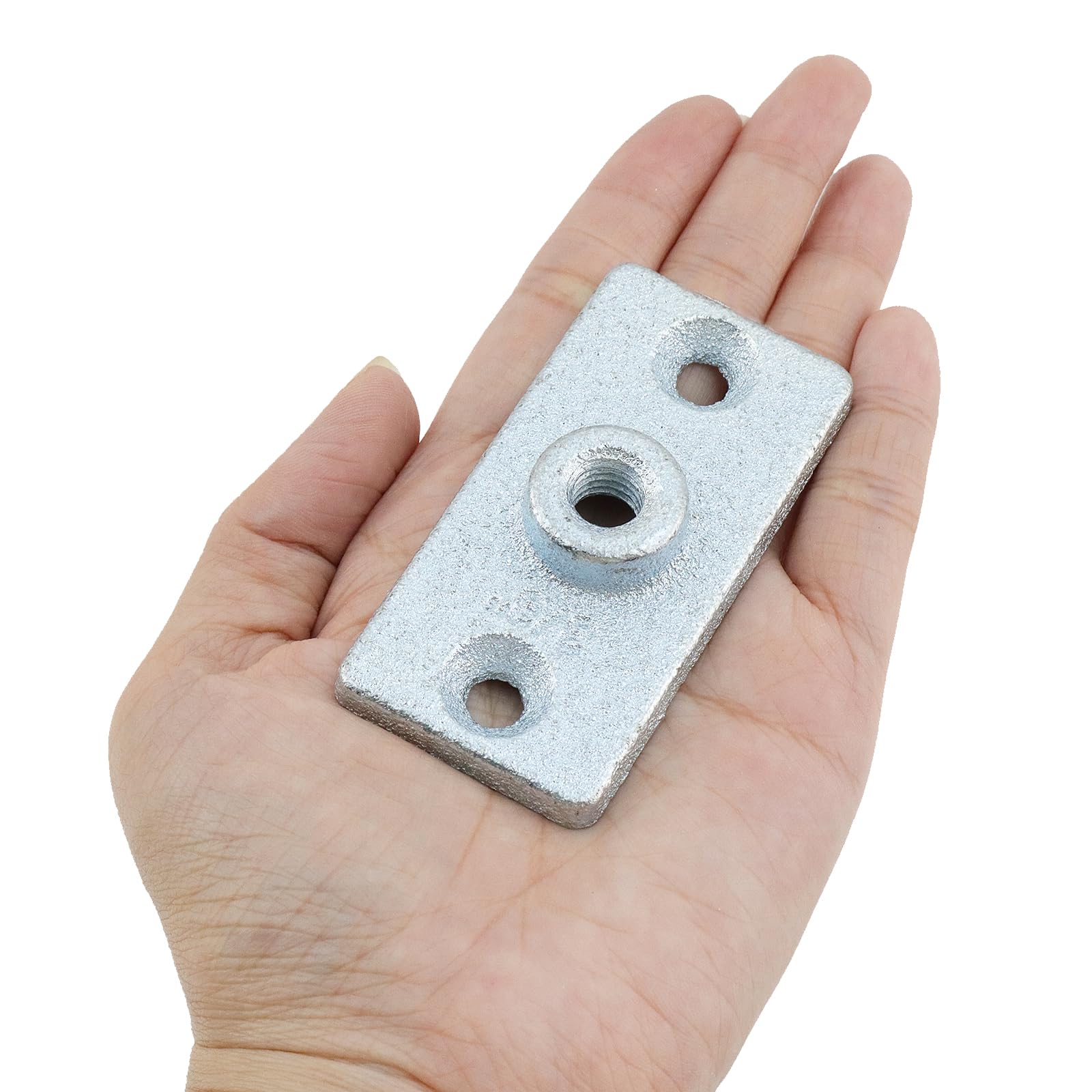 Antrader Lot de 4 brides de plafond, plaque de suspension galvanisée pour tige filetée de 1,9 cm, supports de suspension de plomberie de 7,9 x 3,5 cm