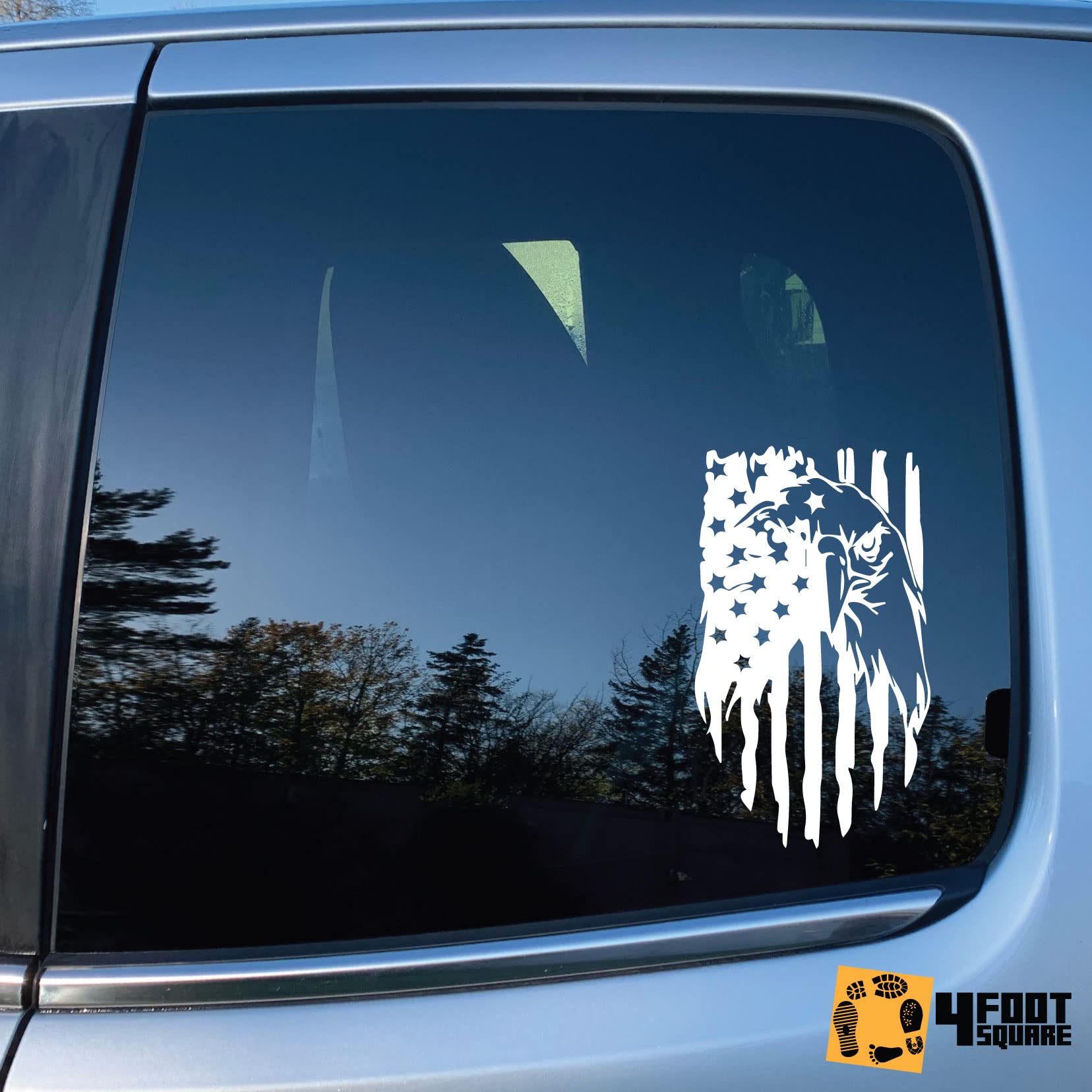 Large 12" X 6" American Flag Car Decal - USA Bumper Sticker For Truck, SUV, RV, Boat, Made In USA Vinyl - View #14