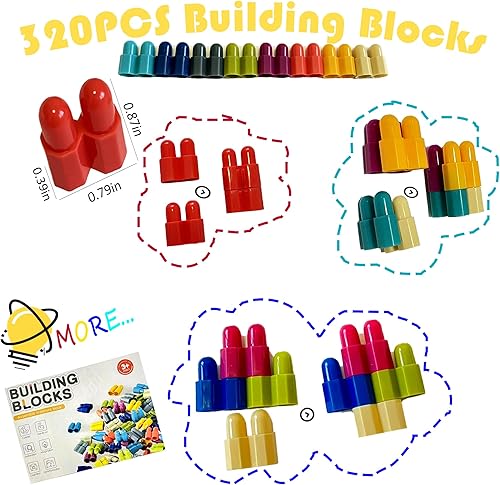 Miniatura 4 de PSDVAYI Juego de bloques de construcción, juego de construcción educativa, kit de juguetes de construcción para niños, bloques de aprendizaje
