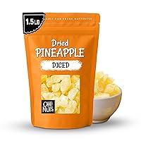 Vista 11 de Oh! Nuts Trozos de piña seca - Piña seca - Fruta seca de piña - 1 libra - Fruta deshidratada con menos azúcar añadido