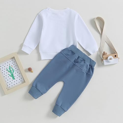 Miniatura 7 de Ropa para bebé niño pequeño, sudadera con cuello redondo, pantalones largos casuales, 2 piezas, traje de otoño e invierno, 0-3T