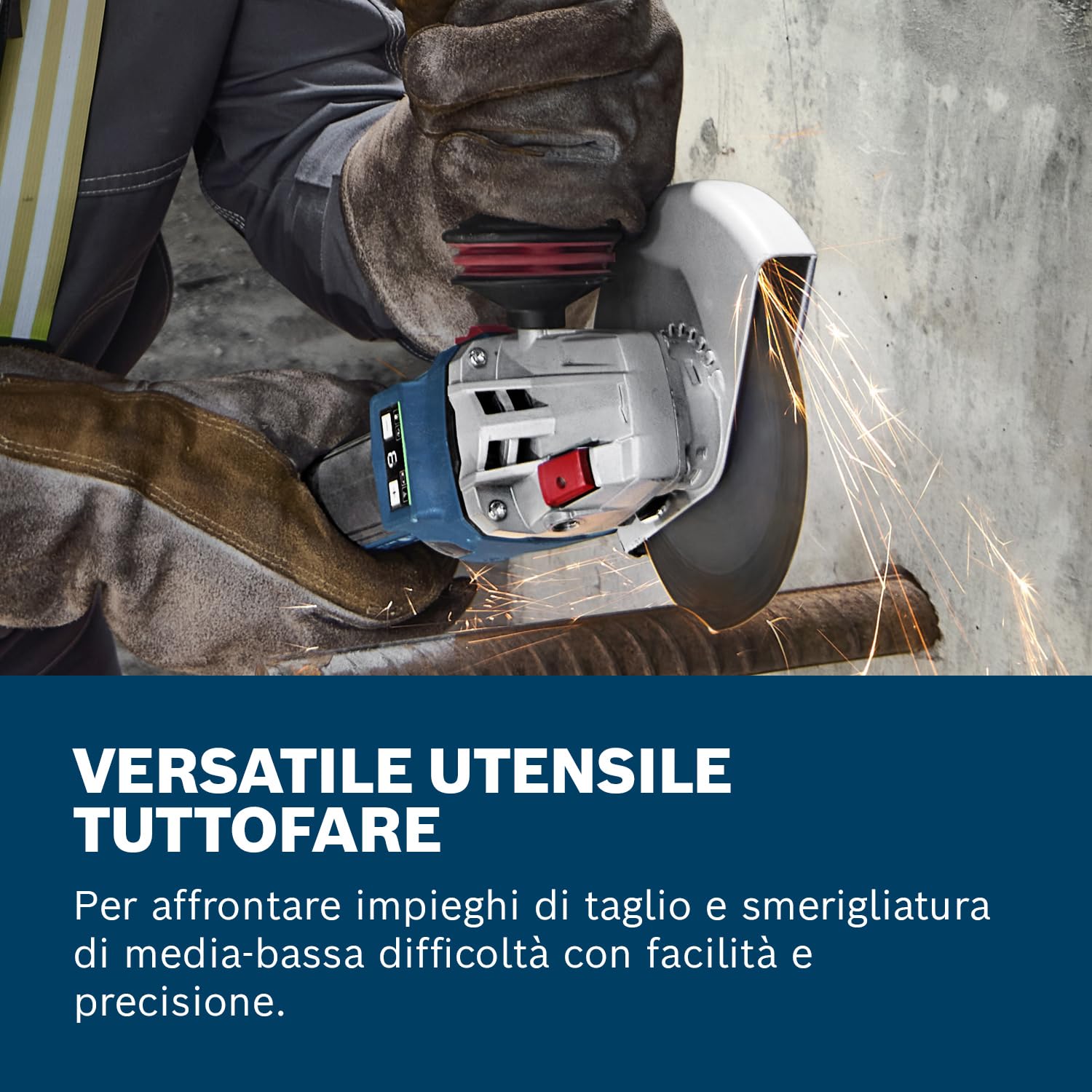 Bosch Professional 18V System Smerigliatrice angolare a batteria GWS 18V-11 S (diametro disco 125 mm, senza batteria/caricabatteria)