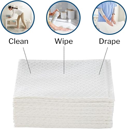 Miniatura 4 de McKesson Toallas desechables [Paquete de 500] para baberos dentales, uñas, tatuajes, dentistas y médicos, 13 x 18 pulgadas, tejido de 2 capas con