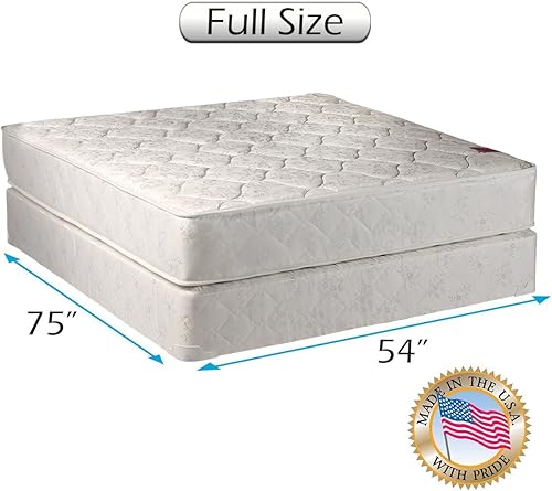 Miniatura 2 de Dream Solutions USA Legacy - Juego de colchón y somier, tamaño matrimonial (54 x 75 x 8 pulgadas), totalmente montado, bueno para tu espalda, de