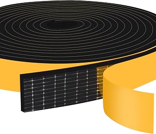 Weather Stripping Self Adhesive 1 in x 1/4 in, Weatherproof Foam Insulation Tapes Soundproof, High Density Seal Strips for Door Window, Easy Cut to Size, 2 Rolls Total 33Ft