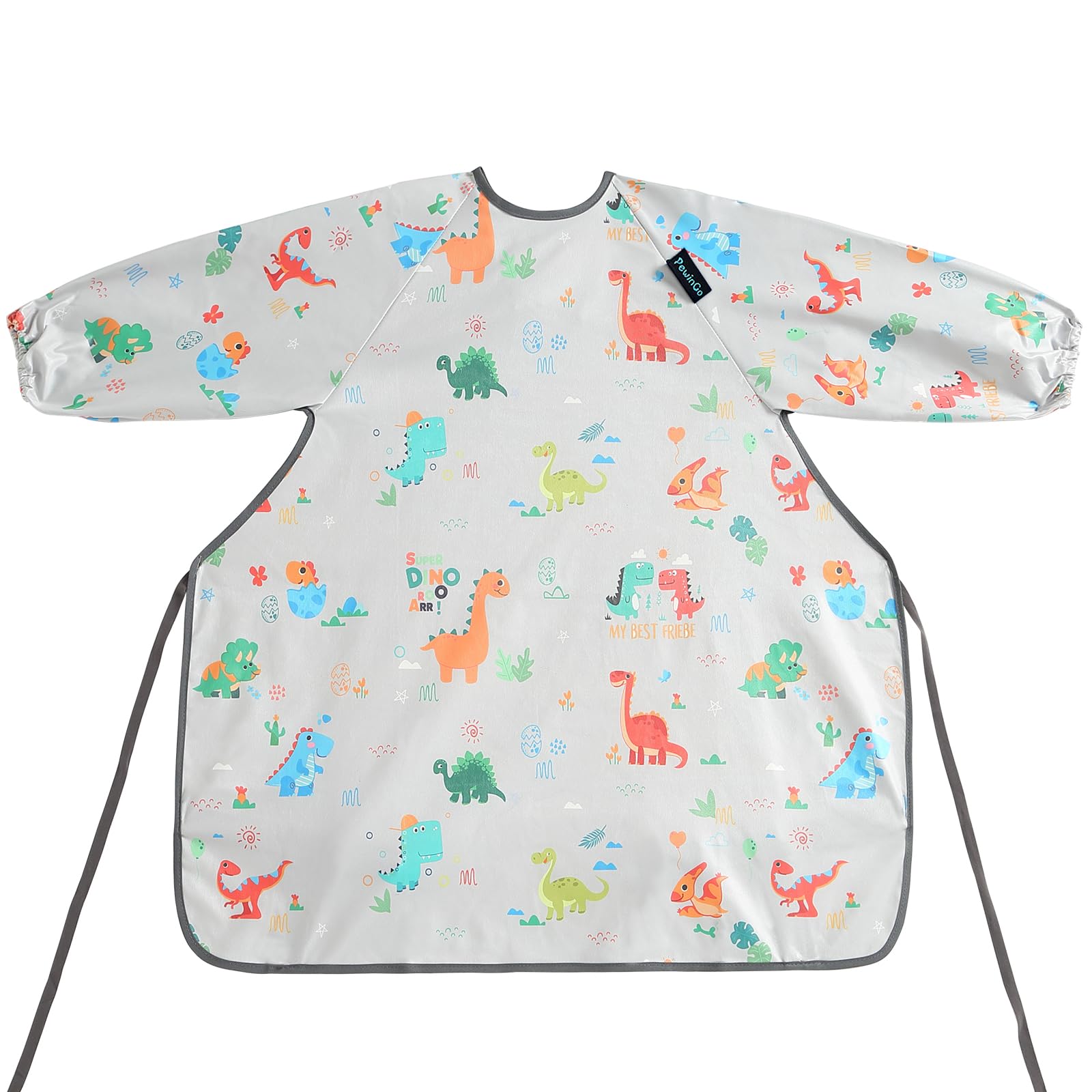 Baberos Bebe Impermeables, Babero con Mangas se Adhiere a su Trona, Cómodos y Suaves para BLW Mess-6 meses a 30 meses