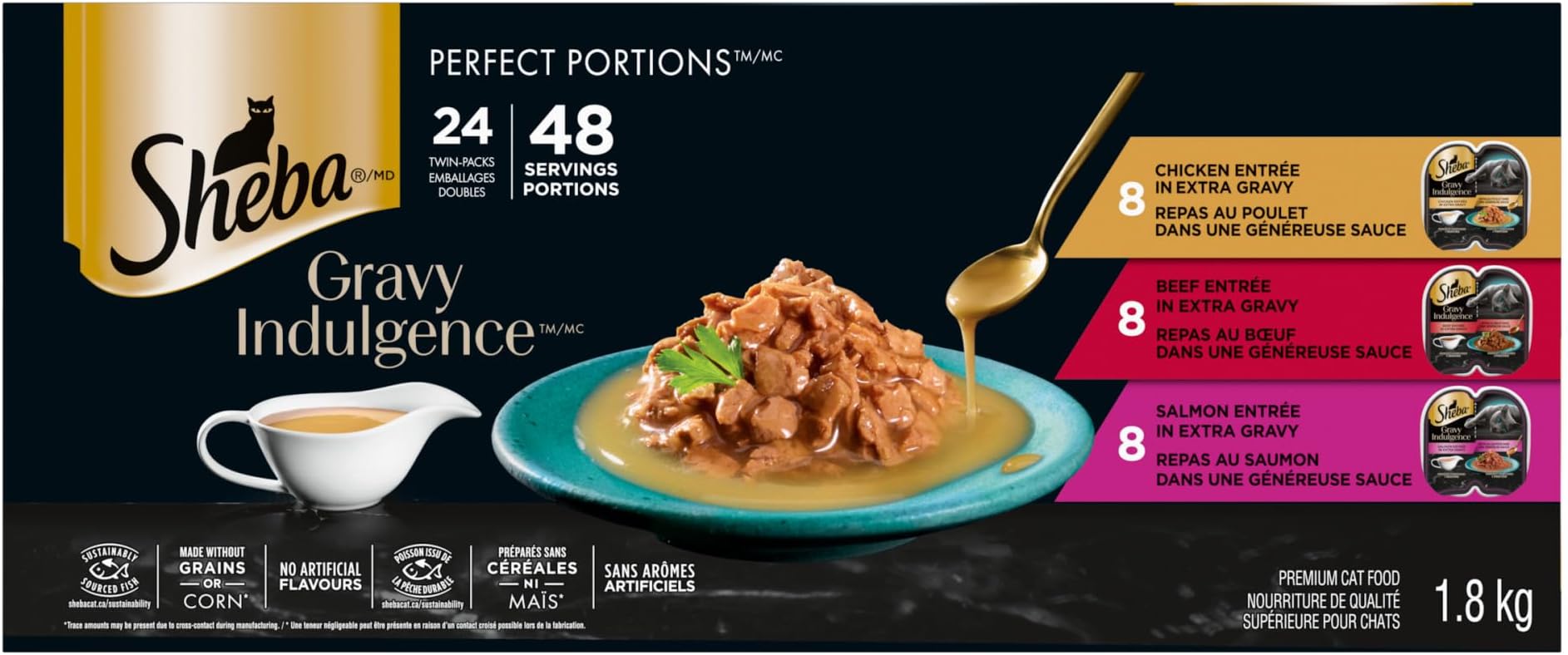 Sheba Gravy Indulgence Perfect Portions Adult Wet Cat Food Chicken