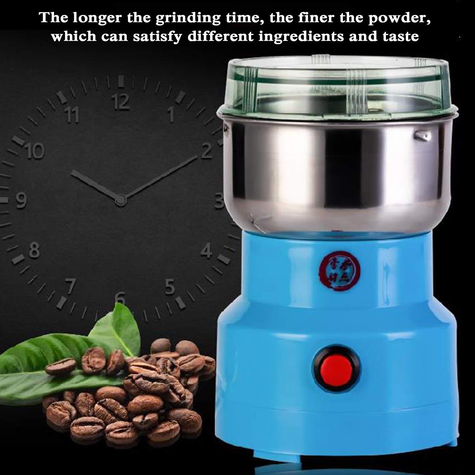 Molinillo Eléctrico De Café, Capacidad 150G Compacto Molinillos Molinos Con Hoja De Acero Inoxidable, Molino De Cocina De Alta Velocidad Para Especias/Hierbas/Cereales/Frijoles/Comida Para Mascotas