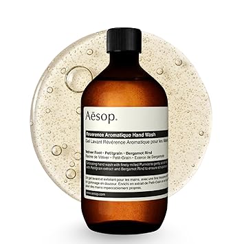 غسول اليدين Aesop Reverence Aromatique Refill | ينظف ويقشر اليدين | بمستخلصات نباتية وخفاف مطحون ناعماً | 16.9 أونصة.