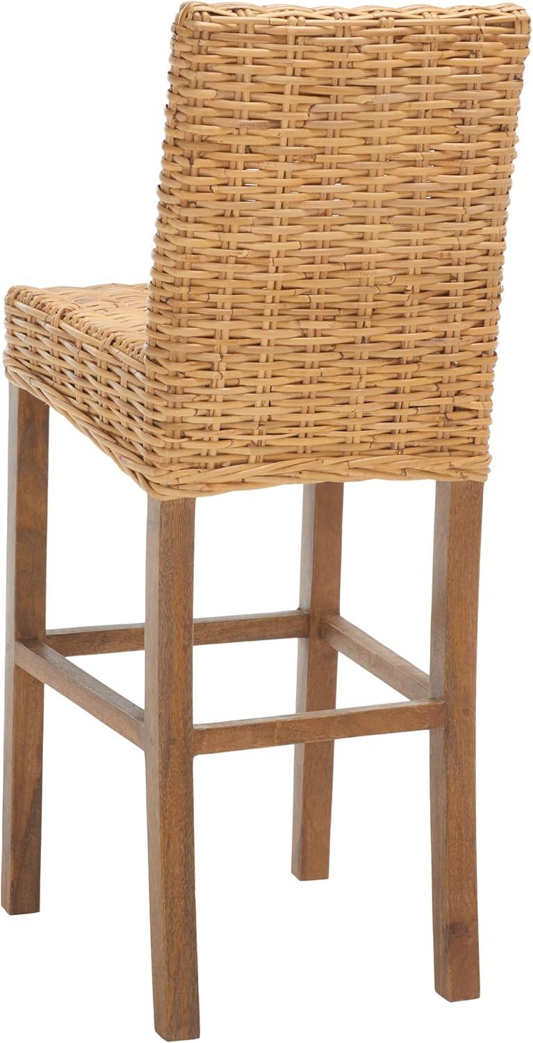 Safavieh Home Tobie Natural Rattan 30-inch Bar Stool