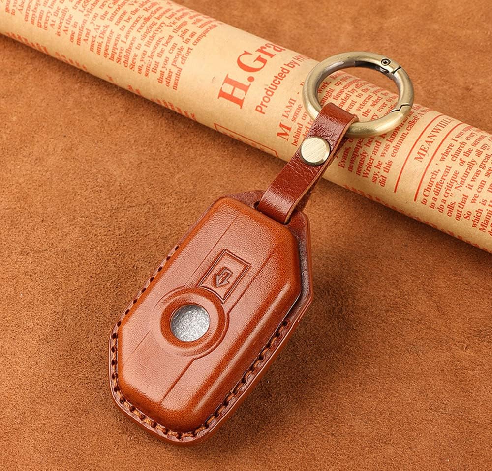 KUNIO Motorcycle Key Cover Fits BMW Leather