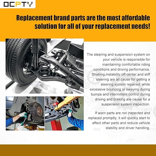 Miniatura 5 de OCPTY Extremo de barra de acoplamiento interior exterior delantera, rótulas superiores inferiores, brazo tensor, ajuste 1987-1992 para Nissan