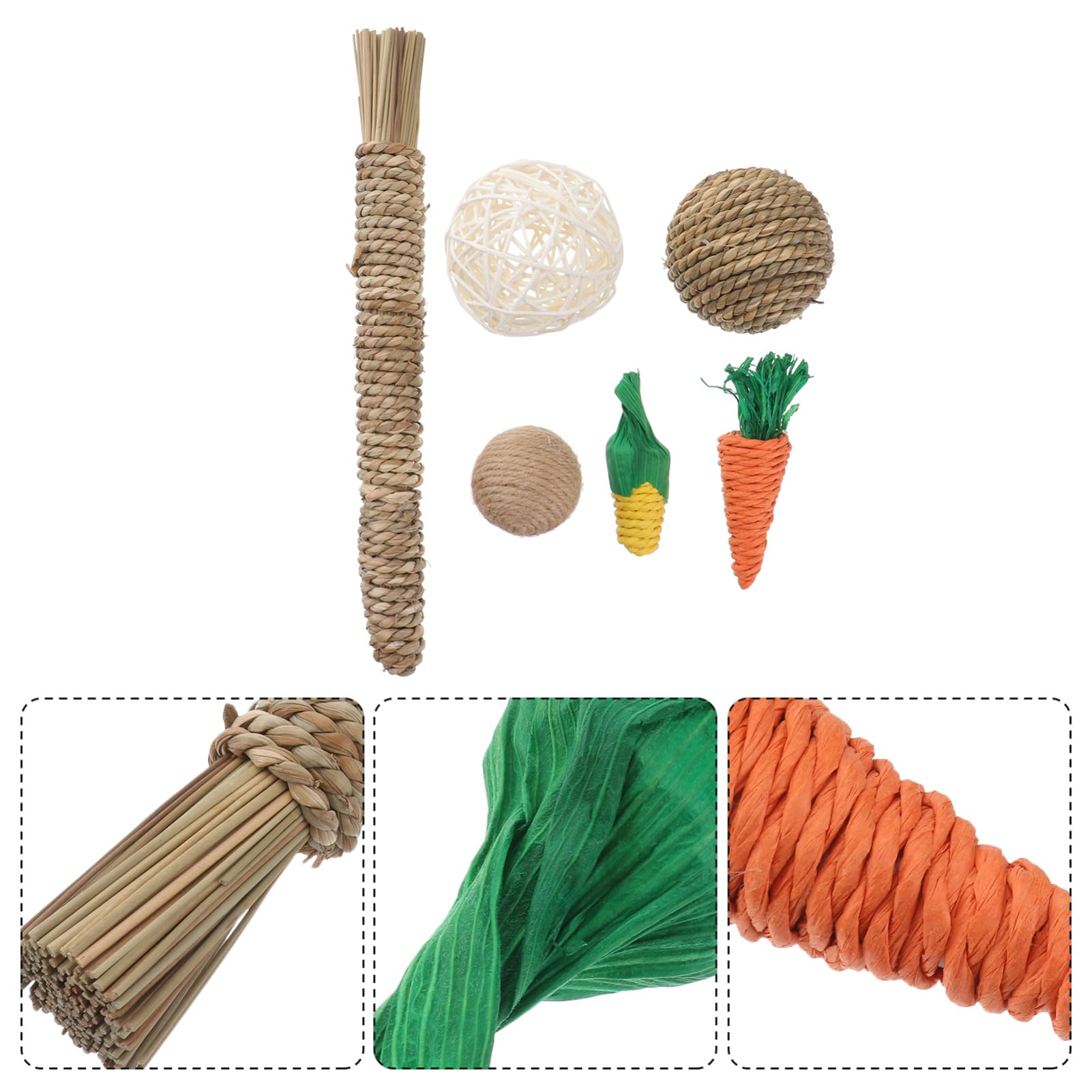 DOITOOL 12piezas Masticables para Mascotas Juguetes para Hámsters y Aves De Juguetes De Molar para Limpieza Interacción Segura y Divertida