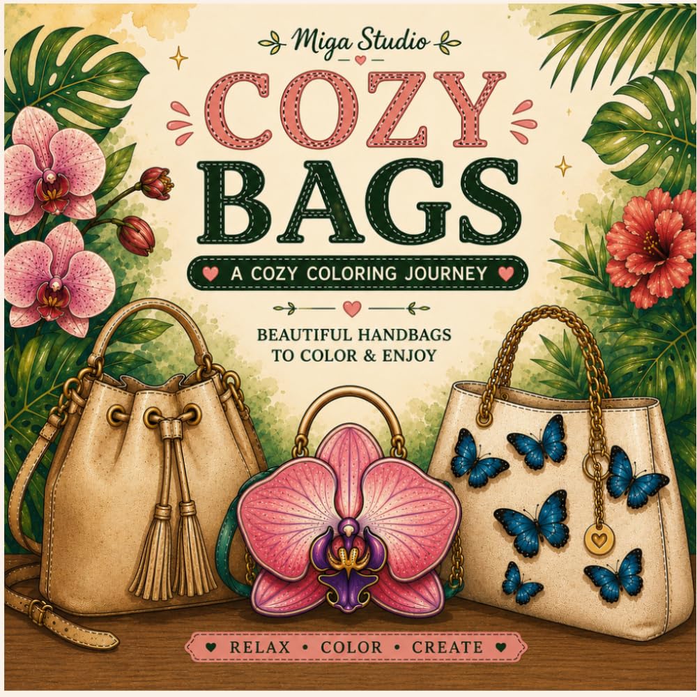 Cozy Bags: A Cozy Coloring Journey (Coloring Book)