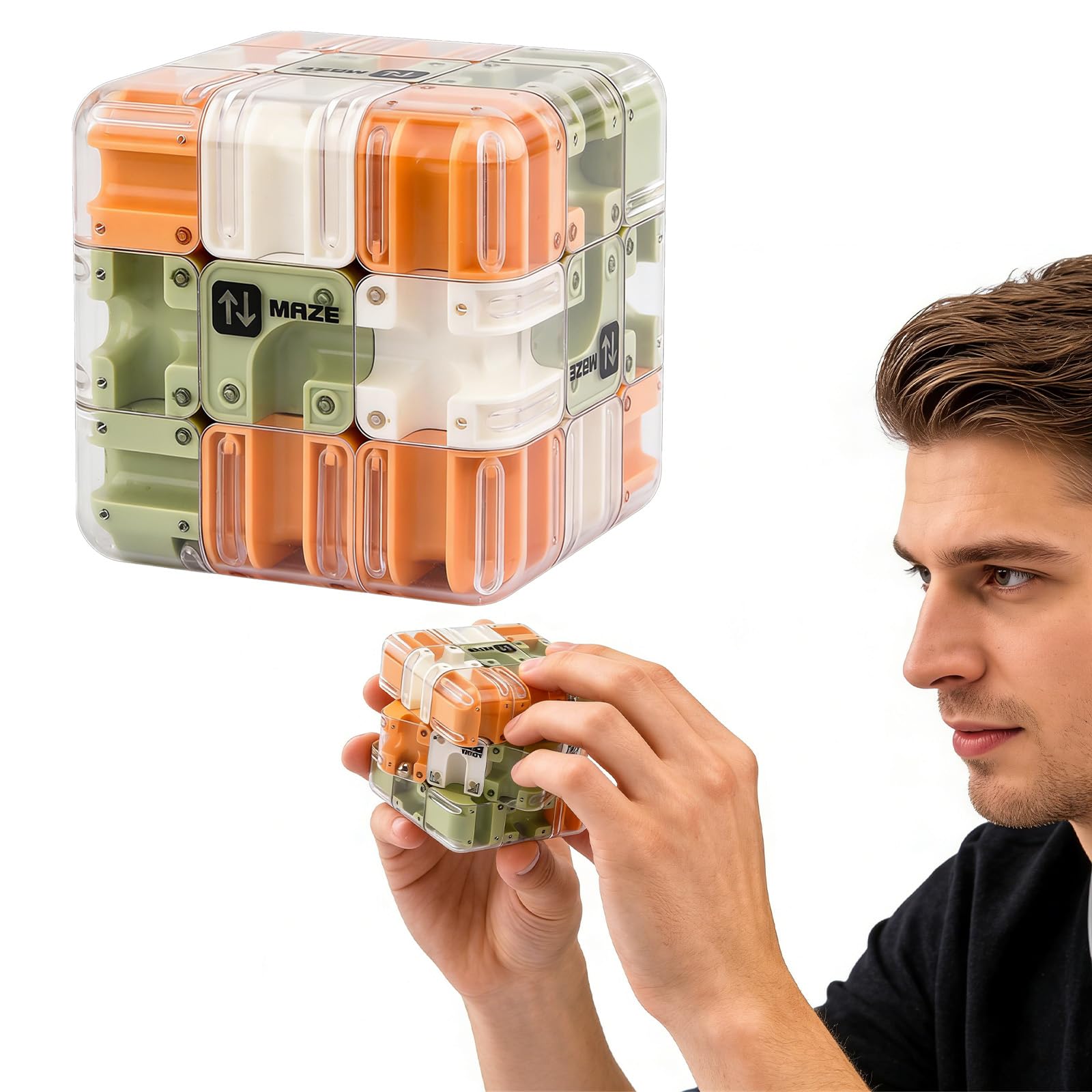 Cubo Labirinto 3D Gigante – Gioco Puzzle Rotante – Sviluppa Logica E Coordinazione – Per Bambini E Adulti – Stress Relief