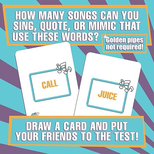 Miniatura 5 de Doin' The Most - Song Survivor el mejor juego de cartas de fiesta para los amantes de la música. Juegos portátiles para cantar, imitar y ganar tu
