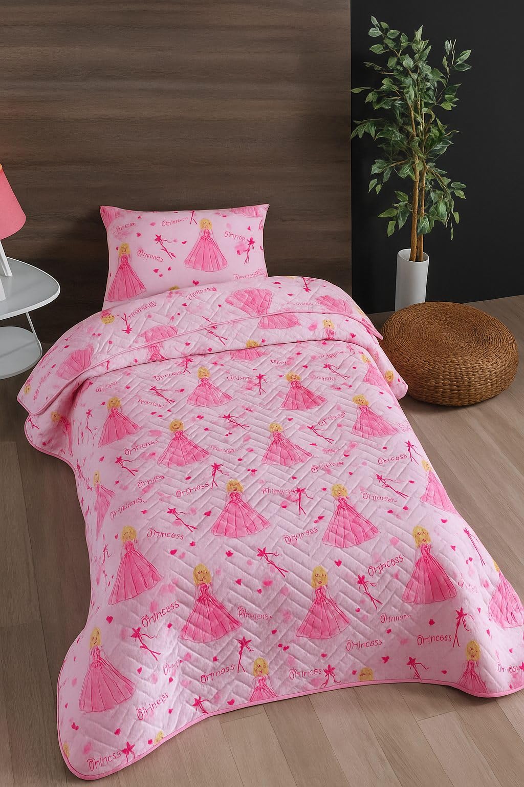 Colcha de princesa lavable y ligera para camas infantiles 1