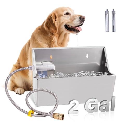 PAUQEWIE 2Gal Automatic Dog Water Bowl Dispenser Auto Fill Dog