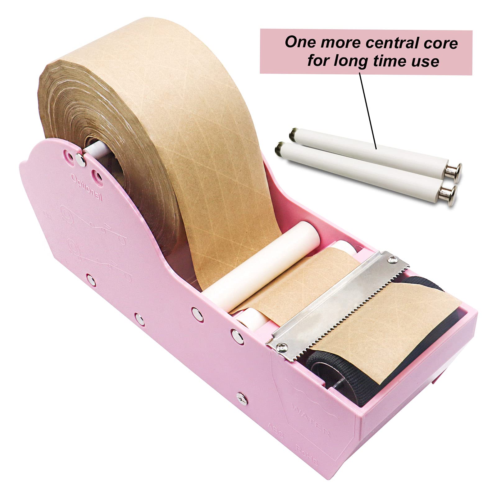 Amazon.com : BOMEI PACK Gummed Tape Dispenser, Water Activated Kraft Paper  Tape Dispenser, Pink Color : Office Products